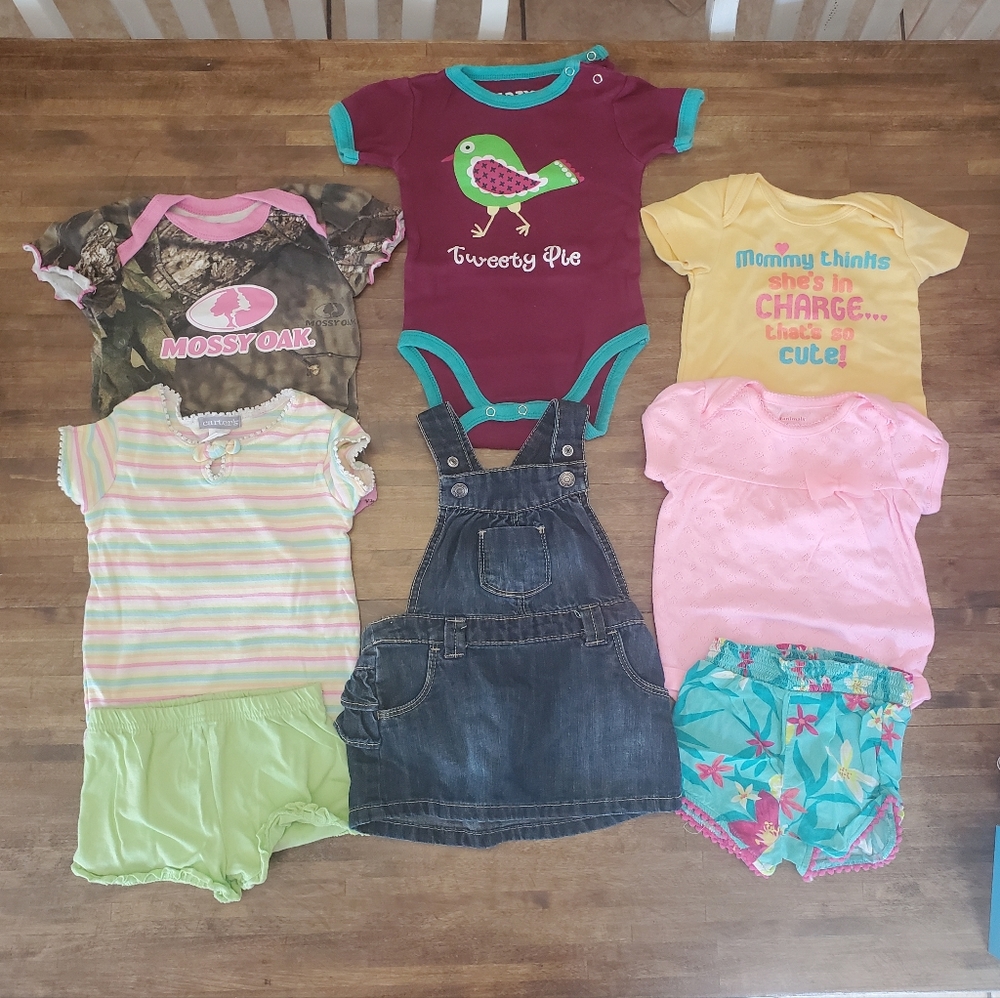 12m Girls Summer Short Sleeve Lot
